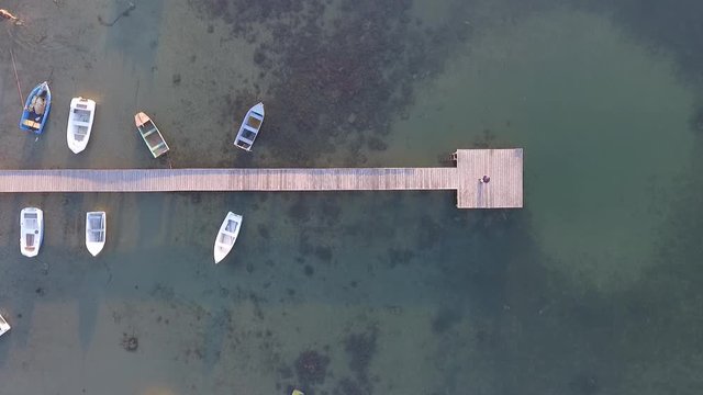 Aerial shot of the coast line on the west coast of sicily
