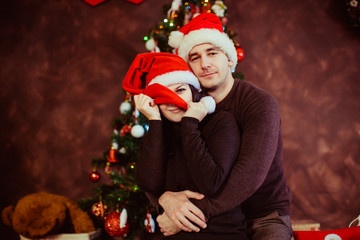photo of young couple having fun in the studio
