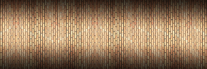 horizontal brick wall with shadow for pattern and background