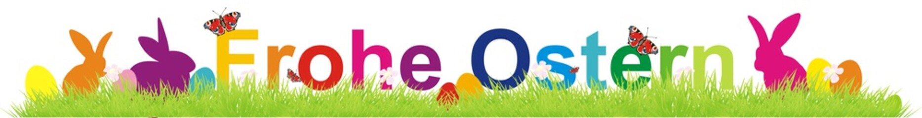 Obraz premium lustige Ostergrüße mit Osterhäschen