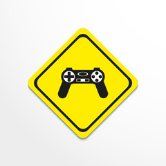 Game joystick. Vector icon.