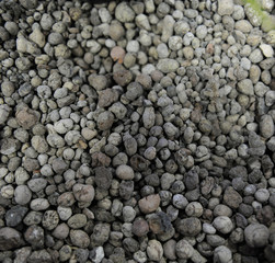 The texture of stones. Gray gravel