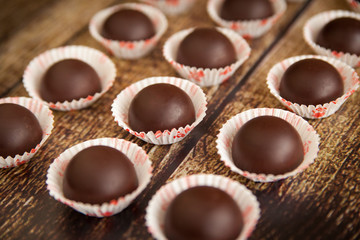 Homemade chocolate candies