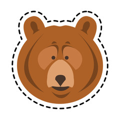 bear cartoon icon over white background. colorful design. vector illustration