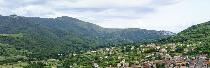 Fototapeta na wymiar Panorama von Licusati bis Camerota