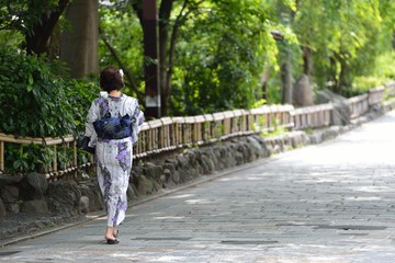 Fototapeta na wymiar 京都祇園の和服女性