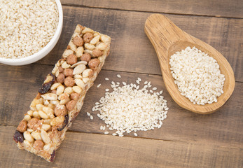 White Sesame Seed and Cereal Bar (Sesamum indicum)