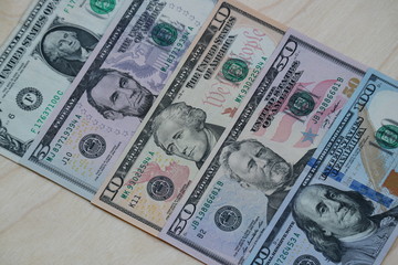 US dollar banknote, coin, cash, finance concept