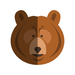 bear cartoon icon over white background. colorful design. vector illustration