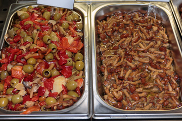 Assortment of Vegetables Preserved in Oil