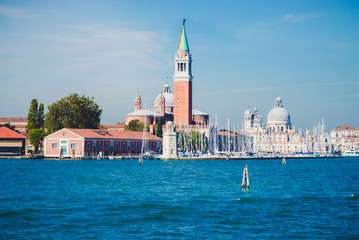 Fototapeta premium Panoramic view at San Giorgio Maggiore island, Venice, Veneto, Italy