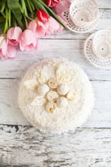 Coconut Cake for a valentine's day