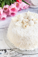 Coconut Cake for a valentine's day