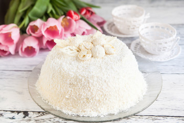 Coconut Cake for a valentine's day