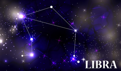 Fototapeta premium Symbol Libra Zodiac Sign. Vector Illustration.