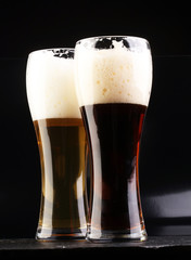 Still Life with a draft beer by the glass.