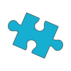 Fototapeta premium jigsaw puzzle icon over white background. colorful design. vector illustration