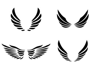 Fototapeta na wymiar Four different Wings