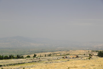 The ruins of the ancient city of Hierapolis in Turkey