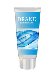 Hand Care Cream Bottle, Tube Template for Ads or Magazine Backgr