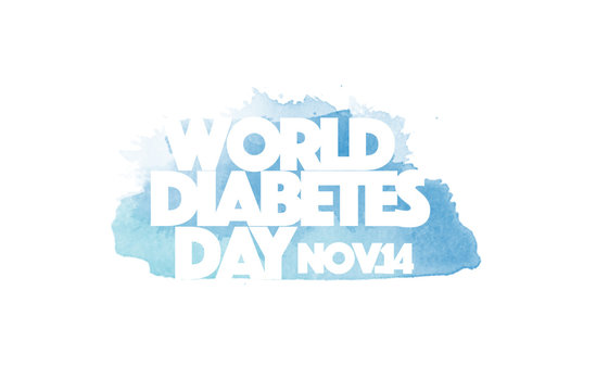 World diabetes day - over aquarelle art