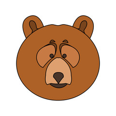 bear cartoon icon over white background. colorful design. vector illustration