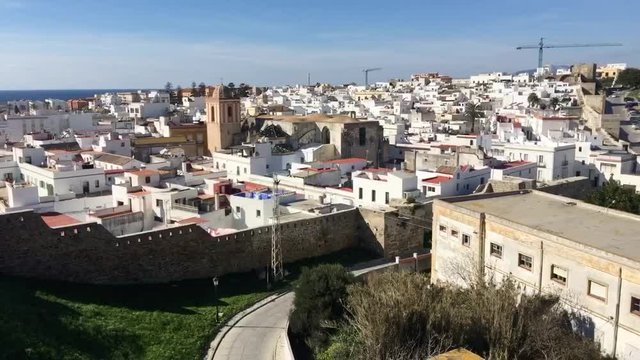 Views of the village of Tarifa. Very popular tourist destination, for its beaches, water sports and gastronomy
