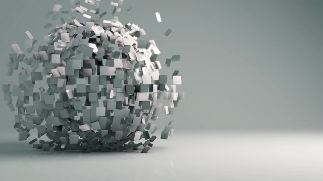 Animated 3d geometric sphere