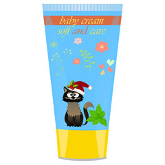 Baby cream tube with kids design