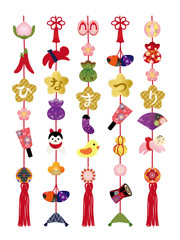 ひなまつり　つるし雛のロゴ