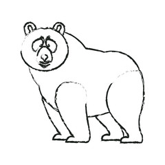 bear cartoon icon over white background. vector illustration