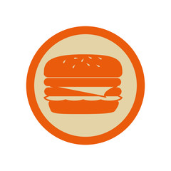 hamburger fast food icon vector illustration design