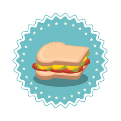 sandwish fast food icon vector illustration design