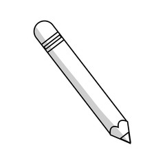 pencil icon over white background. vector illustration