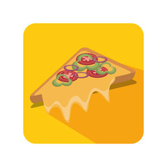 fresh pizza delicious menu vector illustration design