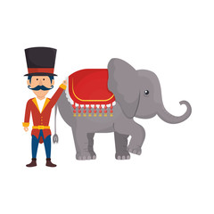 funny elephant circus icon vector illustration design