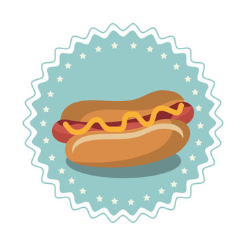 hot dog fast food menu vector illustration design