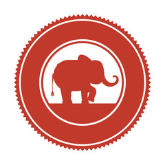 funny elephant circus icon vector illustration design