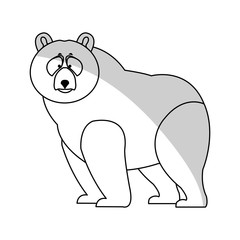 bear cartoon icon over white background. vector illustration