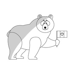 bear cartoon icon over white background. vector illustration