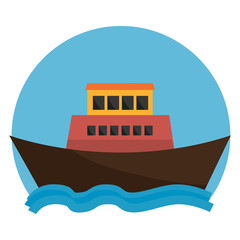 Fototapeta na wymiar cruice boat travel isolated icon vector illustration design