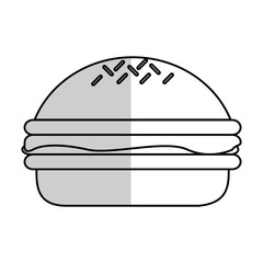hamburger icon over white background. fast food design. vector illustration