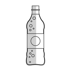 soft drink bottle icon over white background. vector illustration