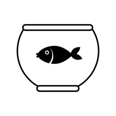 fish in aquarium icon vector illustration design