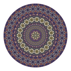 Flower mandala. Vintage decorative elements.