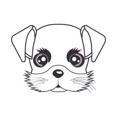 cute dog isolated icon vector illustration design