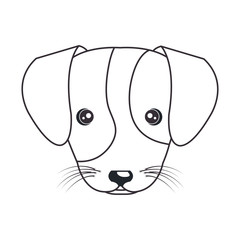 cute dog isolated icon vector illustration design