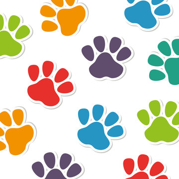 foot print animal pattern vector illustration design