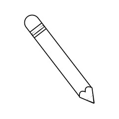 Fototapeta premium pencil icon over white background. vector illustration
