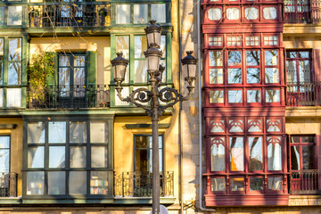 traditional architecture at bilbao city, spain
